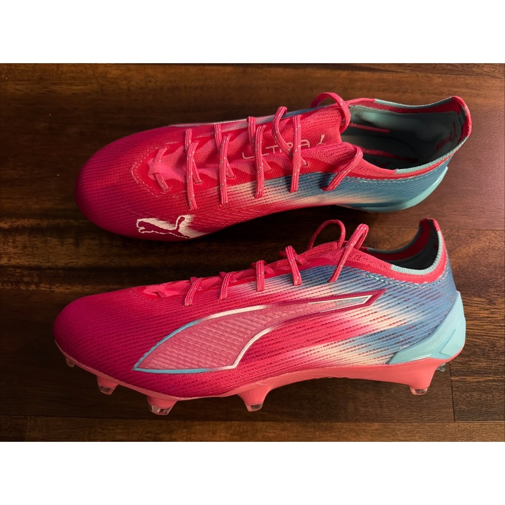 New Puma Mens Ultra 6 Ultimate Recharge FG Soccer Cleats Size 7 Pink Blue